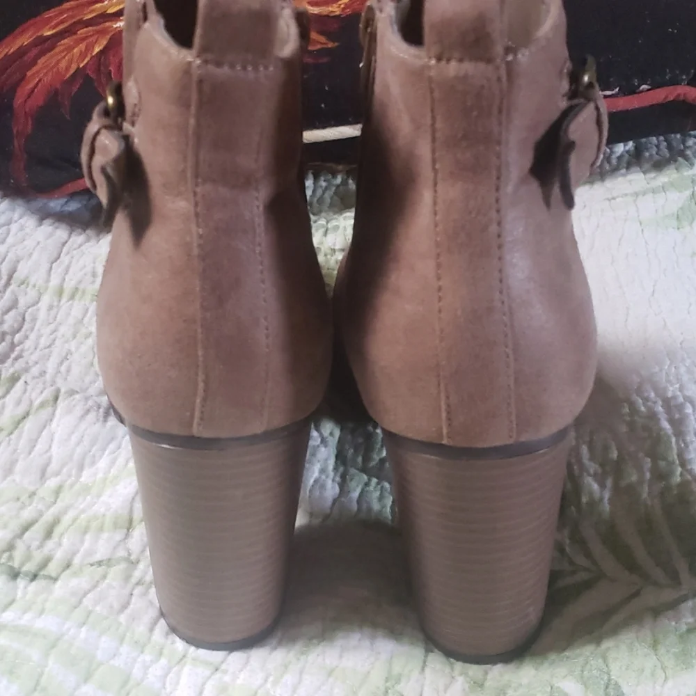 Sugar Faux Suede Brown Platform Shoes Sz 9 - Picture 4 of 8